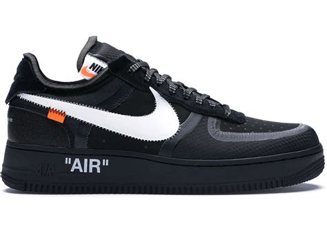 nike air force off white zwart